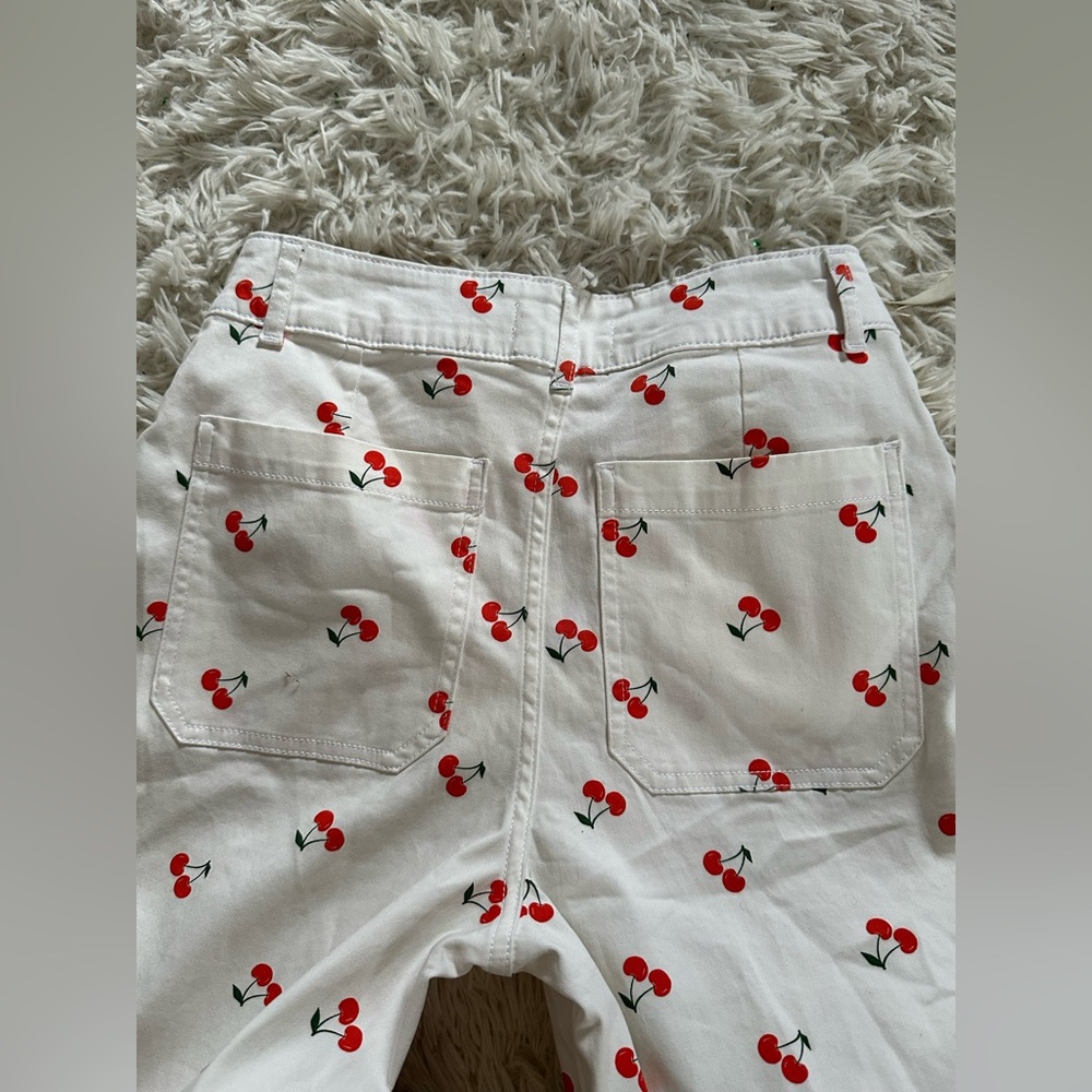 Bagatelle White Pants with Cherry Accents - Picture 7 of 10